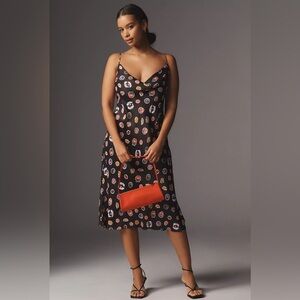 NWT Anthropologie Maeve 1X Plus Sleeveless Cowl-Neck Slip Midi Dress